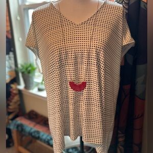 Alfani Cream and Black flecked top